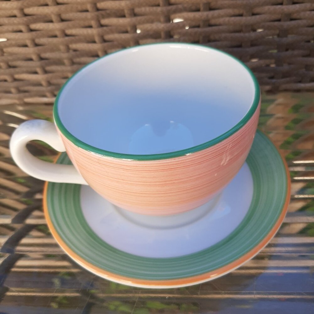 Steelite Rio Pink Cup and Saucer